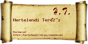 Hertelendi Teréz névjegykártya